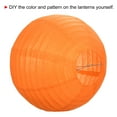 thumbnail image 4 of Uxcell 14 Inch Folding Hanging Wedding Home Party Paper Lanterns Orange 6 Pack, 4 of 7