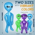 thumbnail image 3 of 3 Inflatable Alien - Pack of 3 Jumbo - Green  Purple and Blue Inflate Martian Aliens Toy for  Ages  Great for Halloween Party Decorations and Birthday, 3 of 7