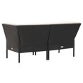 thumbnail image 5 of vidaXL 6 Piece Garden Lounge Set with Cushions Poly Rattan Black, 5 of 5