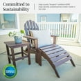 thumbnail image 2 of DuroGreen Adirondack Chair Ottoman Made With All-Weather Tangent Sustainable Lumber, Oversized, High End Outdoor Foot Stool, No Maintenance Patio Chair Foot Rest, Made in the USA, Chocolate, 2 of 7