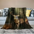 thumbnail image 2 of ARISTURING Deer Blanket and Throws Elk Antler Throw Blankets Deer Decor Soft Cozy Plush Warm Flannel Bedding Blanket for Girls Boys Kids Adults Couch Travel, 2 of 6