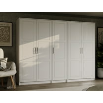 100% Solid Wood Urban 5-Door Wardrobe