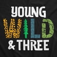 thumbnail image 2 of Toddler Funny T Shirts Young Wild And Three Sarcastic Birthday Tee For Young Kids, 2 of 8