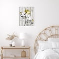 thumbnail image 4 of Farmhouse Yellow Daisy Wall Art, Yellow White Floral and Butterfly on Wood Canvas Wall Art, Rustic Plant Framed Wall Art for Living Room Bathroom Bedroom Kitchen Ready to Hang, 12X16 Inches, 4 of 7