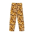 thumbnail image 3 of Lsque Brown Wood Grain Sunflower B Print Men's Pajama Pants, Lounge Pant - Comfortable Home Wear,Elastic Waistband, Stylish Design-Medium, 3 of 9