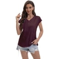 thumbnail image 2 of Summer Tops for Women T Shirts Beach Vacation Fashion Spring Dressy Business Casual Outfits Clothes, 2 of 6