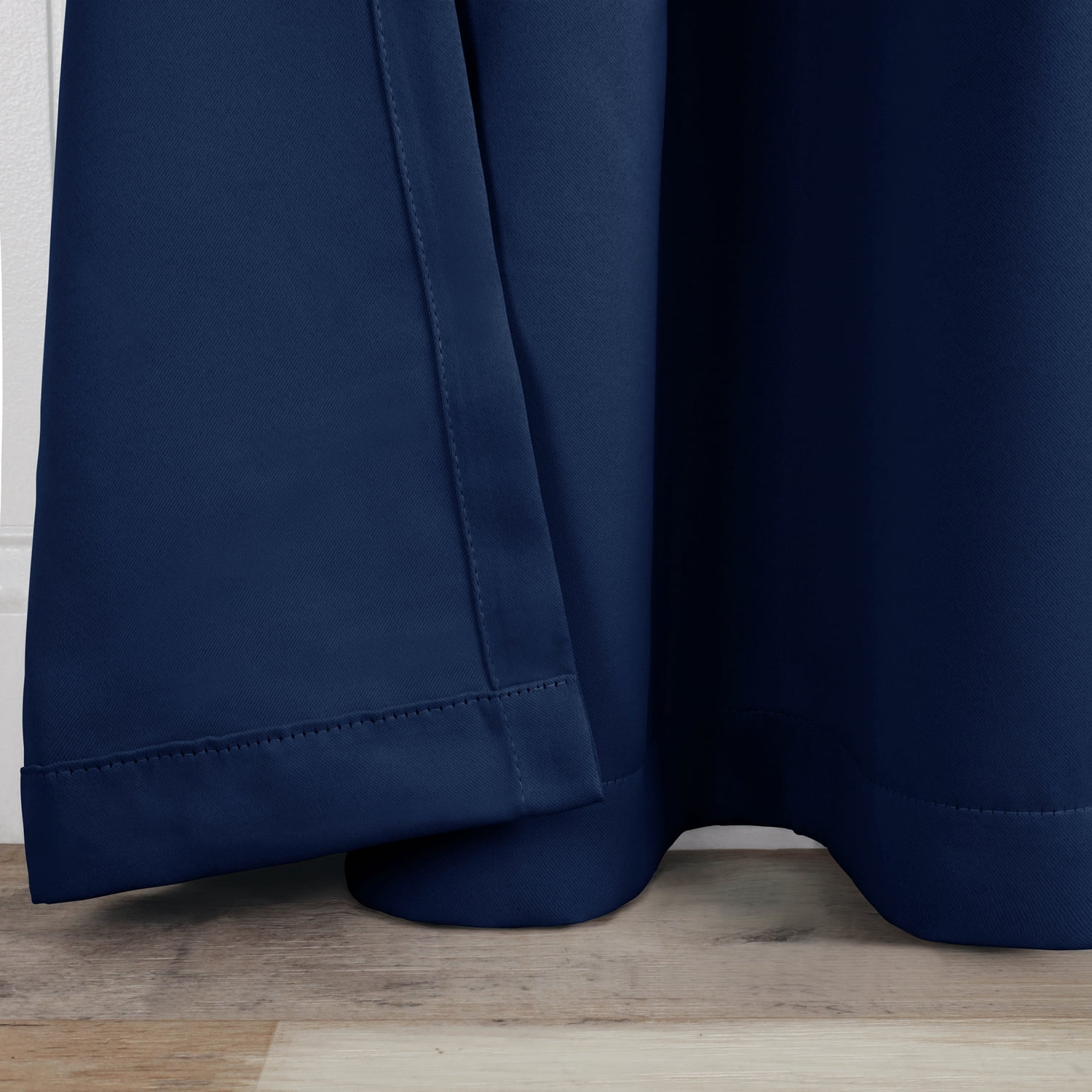 Superior Solid Blackout Curtain Set of 4, 52" x 84", Navy Blue