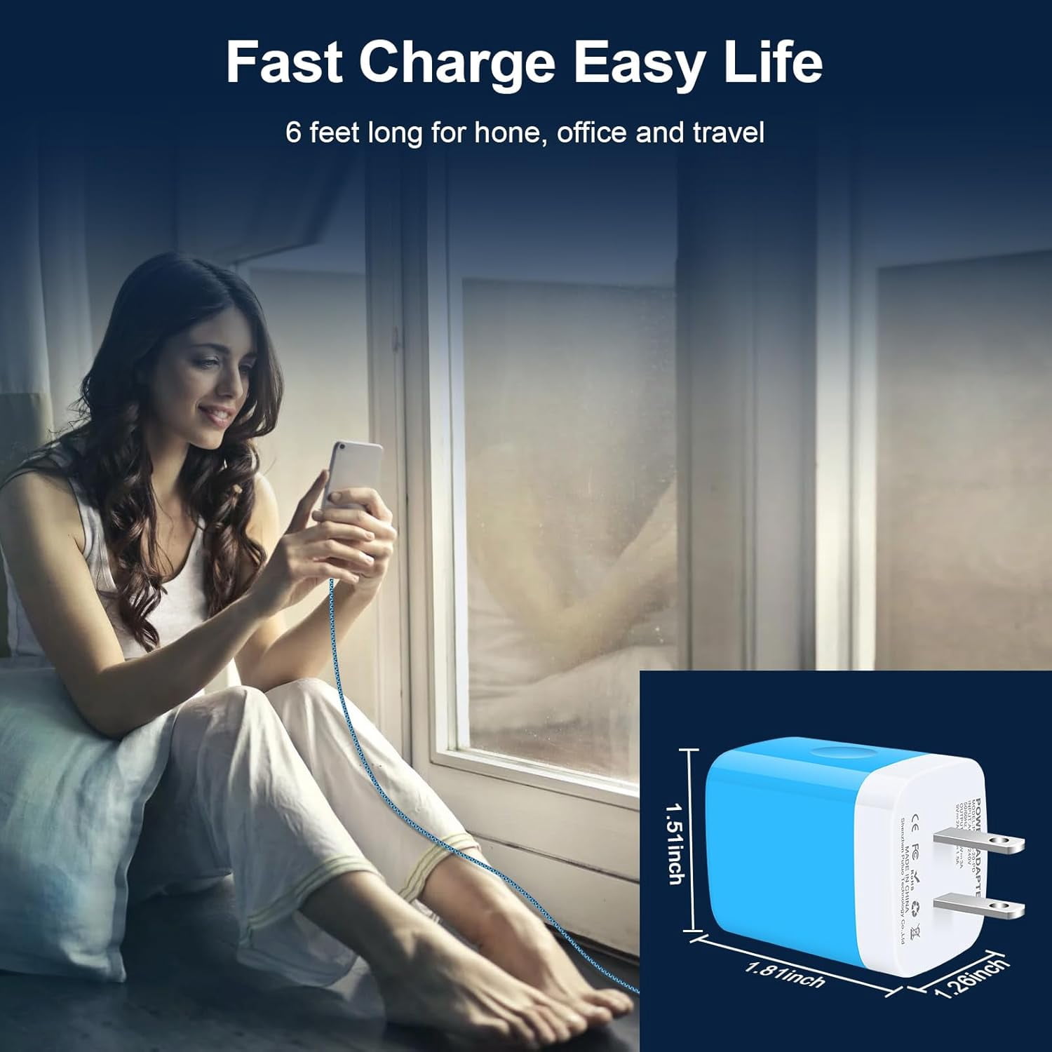 NeoMart Type C Phone Fast Charger for Samsung Galaxy Z Flip7 FE 7 6 5 4 3 Z Fold7 6 5 4 A16 5G A15 A35 A25 A55 A56 S25 Ultra S24 S23 S22 S21,9a,9 Pro XL Fold,9,8,Wall Charger Cube USB C Cable 6FT