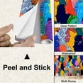 thumbnail image 4 of Peel and Stick Wallpaper Waterproof Colorful diverse people crowd abstract art Multi ethnic Wall Mural Decor Self Adhesive and Removable 100in x 144in, 4 of 8