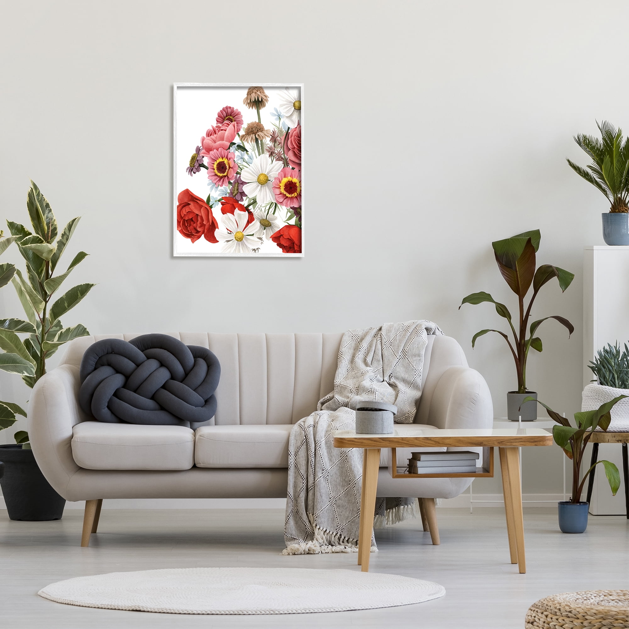 Stupell Industries Pink Red Spring Bloom Flower Bouquet Roses Daisies, 24 x 30, Design by Grace Popp&nbsp;
