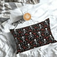 thumbnail image 3 of Salouo Skeleton with Roses Pattern Pillow Cases,1PC Pillow Covers with Envelope Closure Decorative Pillow Case for Bed Couch,Pillows Not Included-16"x24", 3 of 6