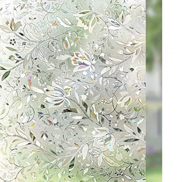 RABBITGOO Premium No Glue 3d Static Decorative Frosted Privacy Window Films FO for sale online