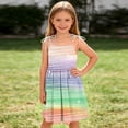 thumbnail image 5 of SGFCWSX Girls Summer Dresses Tie Shoulder Spaghetti Strap Print with Pockets Casual A-Line Kids Daily Dress Multicolor Size 11 Years, 5 of 9