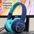 thumbnail image 4 of PowerLocus PLED Auriculares Bluetooth para niños, Auriculares inalámbricos para niños con luces LED, Volumen seguro de 74/85/94 dB, Micro SD, Cable AUX, Estéreo de alta fidelidad, Micrófono incorporad, 4 of 5