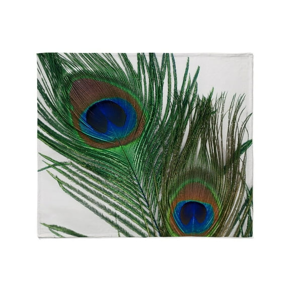 CafePress - Lovely Peacock Feathers Throw Blanket - Soft Fleece Throw Blanket, 50"x60" for All Ages