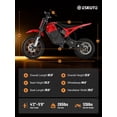 thumbnail image 4 of Eskute Electric Dirt Bike for Teens Adults, Electric Motorcycle 48V23Ah, Mid-Drive Motor 3500W Peak 38mph 53-Mile Range, Hydraulic Nitrogen Dual Shock Absorbers Red with Lock, UL2849, 4 of 8