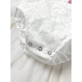 thumbnail image 6 of wybzd Baby Girl 1st Birthday Outfit Lace Tulle Romper Princess Tutu Dress First Birthday Photography Clothes White 3-6 Months, 6 of 7