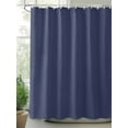 thumbnail image 2 of Dark Blue Shower Curtain, Solid Color Waterproof Shower Curtain Set with 12 Hooks Lightweight Washable Fabric Shower Curtains for Bathroom 48x72 Inches, 2 of 6