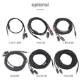 thumbnail image 4 of 3pcs 3.5mm Jack A 2 RCA Aux Cable Trenzado Algodón para Cine en Casa (1 M), 4 of 4