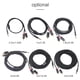 thumbnail image 2 of 3pcs 3.5mm Jack Macho a 2 RCA Aux Cable trenzado de algodón para cine en casa 1 m, 2 of 5