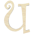 thumbnail image 1 of Krafty Supply - 10" Tall Birch Letter U | 1/4" Birch Plywood |Curlz|Wooden Letter|Craft Alphabet Initials, 1 of 2