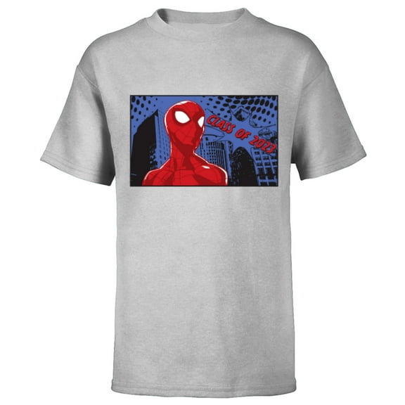 Marvel Spider-Man Class of 2023 Graduation Comic - Short Sleeve T-Shirt for Kids - Customized-Athletic Heather
