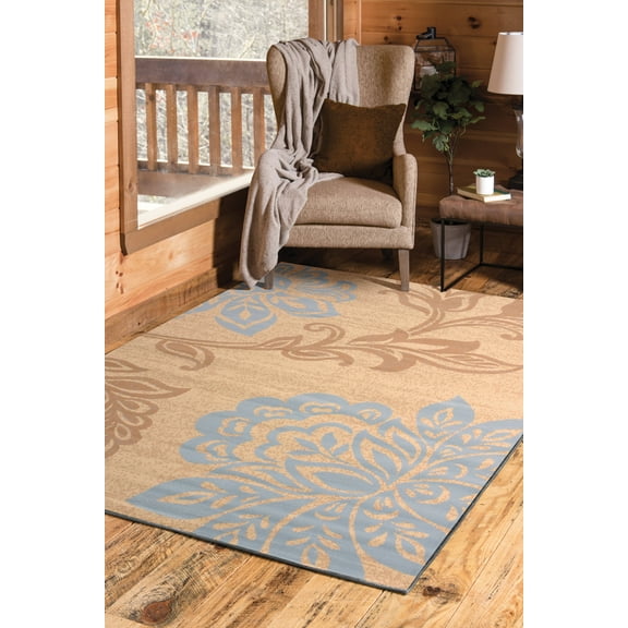 United Weavers Plaza Gianna Accent Rug, Floral Pattern, Beige, 1'11" X 3'3"