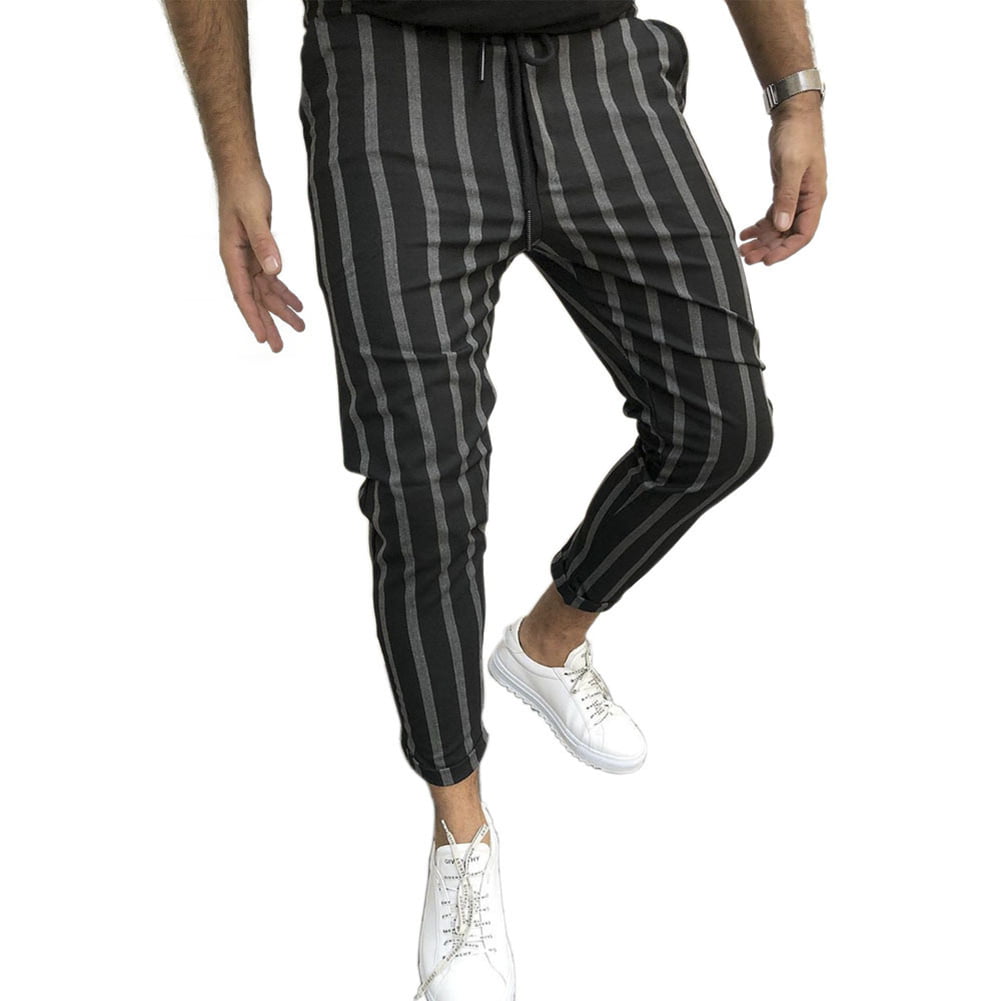 Cathery - Cathery Men's Vertical Striped Striped Wild Pants - Walmart ...