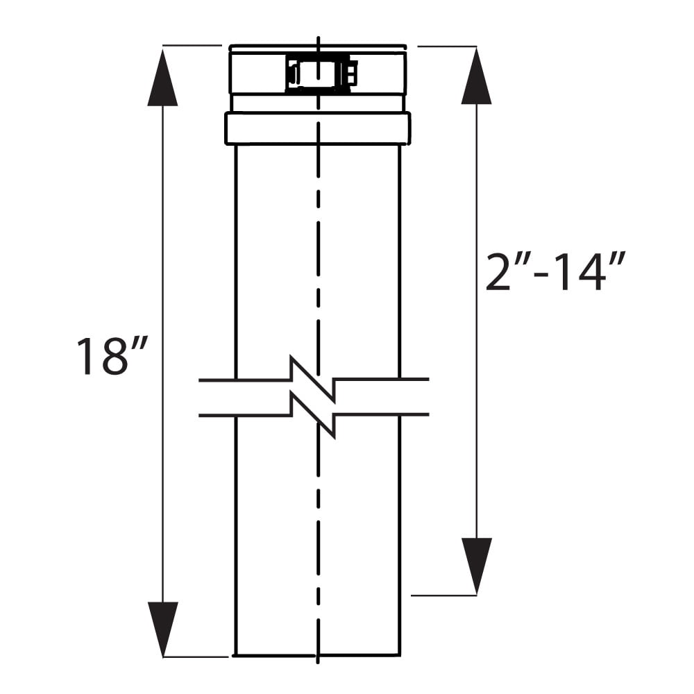 Vent Pipe Stainless Steel Cat Iii 4" Adjustable