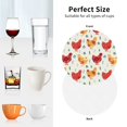 thumbnail image 6 of Yiaed Flower Chicken Print Leather Coasters for Drinks - Cup Coasters Coffee Table Kitchen Table Bar, Home & Office Gifts Handmade Drink Coasters-Round Shape, 6 of 6
