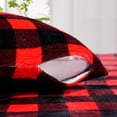 thumbnail image 4 of Red and Black Plaid Christmas Sheets Set - Micro Fleece Checkered Bed Sheet Set Queen Size- Ultra-Soft Sheets with Deep Pockets,No Pilling,Cozy Warmth for All Season 3 Piece Set Buffalo Plaid, 4 of 11