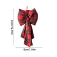 thumbnail image 3 of KOYPTL Small Christmas Bows,intage Red Buffalo Plaid Wreath Bow Christmas Velvet Decorations for Xmas Tree Christmas Hanging Ornament for Wreath Tree Topper Indoor Home Party Decor, 3 of 6