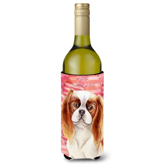 Carolines Treasures CK1391LITERK Cavalier Spaniel Love Wine Bottle Beverge Insulator Hugger  Wine Bottle multicolor