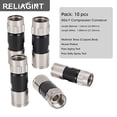 thumbnail image 3 of RELIAGINT 10 Pack RG6 Compression Connectors, 75 Ohm F Connector, Weatherproof Coax Connector, Compatible for RG6 Dual, Tri, Quad Shield Coaxial Cables, 3 of 7