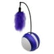 thumbnail image 1 of Pelota automática para gatos con plumas, juguete para gatitos y cachorros para interiores. Púrpura, 1 of 8