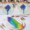 thumbnail image 3 of Colorful Striped Ombre Cloth Napkins, Rainbow Stripes Modern Abstract Art Washable and Reusable Dinner Napkins Set of 4, Table Napkin for Kitchen Party Birthday Wedding Hotel Housewarming 20"x20", 3 of 9