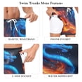thumbnail image 5 of joogoo Men's Fire Dragon Swim Trunks with Liner Pocket Beach Shorts X-Large, 5 of 9