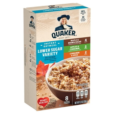 Quaker Lower Sugar Instant Oatmeal Variety Pack 9.3 oz, 8 Count
