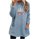 thumbnail image 2 of Puntoco Suéter Mujer Cuello Redondo e Invierno Suelto Estampado Bolsillo Cálido Manga Larga Blusa Tops Navidad Liquidación Puntoco Puntoco-1058, 2 of 4