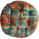 thumbnail image 1 of Nvzi Bohemian Patchwork Round Chair Seat Cushions for Dining Kitchen Office Chairs Patio Soft Cotton Linen Chair Pads (Blue,Diameter 22), 1 of 5
