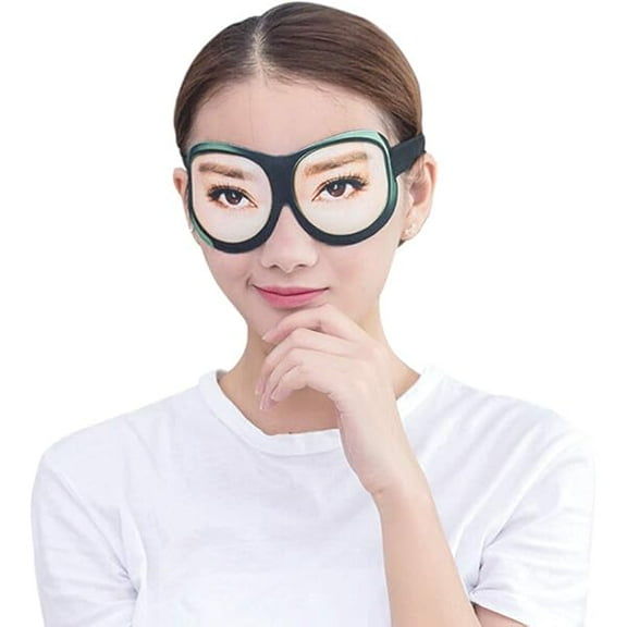 1997 3D Funny Eyeshade Soft Sleep Eye Mask with Adjustable Head Strap for Travel, Game, Party, Rest, Sleeping (Woman)