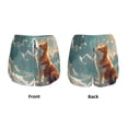 thumbnail image 5 of Lsque Starry Sky Cloud Fox Printed Women's Running Shorts with Liner Pockets,Elastic Quick Dry Workout Athletic Gym Yoga Shorts,Womens High Waist Shorts-XX-Large, 5 of 9