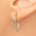 thumbnail image 3 of 14k Yellow White Gold Twisted Hoop Earrings Round, 3 of 8