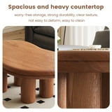 Guyii Cloud Shaped Coffee Table, 35.82" Modern Center Table with 4 Thick Legs, Small Cocktail Table for Living Room, Home, Easy Assembly, Walnut - Walmart.com