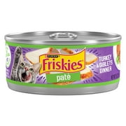 Purina Friskies Turkey and Giblets Flavor Pate Wet Cat Food, 5.5 oz Can