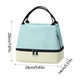 thumbnail image 3 of Chmadoxn Kitchen Gadgets, Kitchen Accessories, Kitchen Utensils, Fashionable Double Layer Lunch Storage Bag For Hot And Cold Meals Sturdy Oxide Materials For Work And Outdoor Use lunch kits, 3 of 6