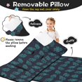 thumbnail image 3 of Robot and Robots Blue Pattern Teens Toddler Nap Mat with Pillow, Sleeping Mat Bag for Preschool Daycare 59"x22", 3 of 6