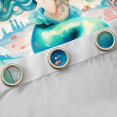 thumbnail image 4 of Feelyou Teal Fairy Mermaid Princess Curtains Pack of 2 (42x84 Each) for Kids Boys Girls, Starfish Marine Wildlife Curtains Blackout, 4 of 6