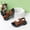 Brown, variant on CYRBOKO Boys Flat Sandals, Non-Slip Hook&Loop Soft Sole Open Toes Kids Shoes White Size 13 (Little Kids)