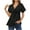 Black-05, variant on Mittory Women Casual Peplum Tops Elegant V Neck Bell Short Sleeve Dressy Blouses Cute Tie Front Tops Shirts